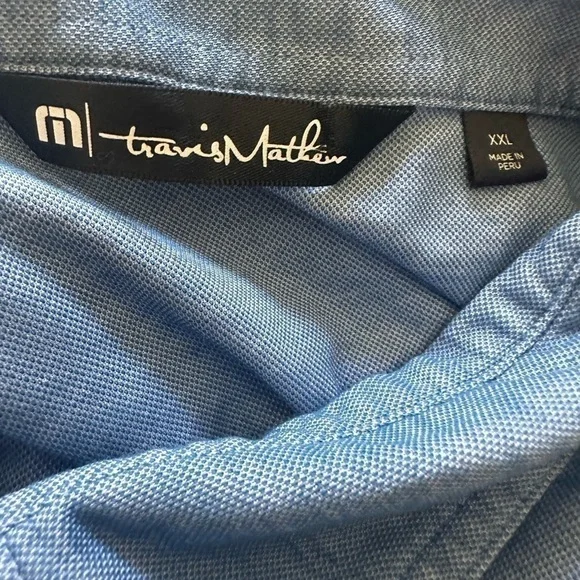 Men’s used blue size XXL Travis Mathew polo shirt 2XL - Picture 3 of 4